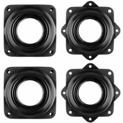 4pcs Square Bearing Turntable (Black)