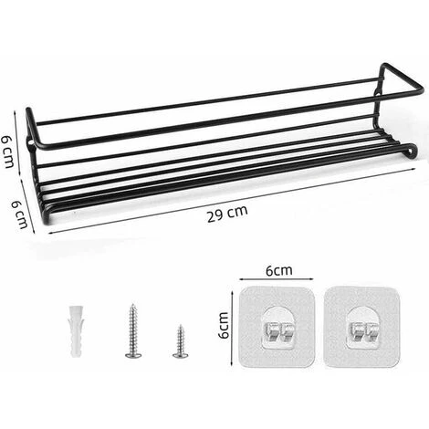 Wall Mounted Kitchen Spice Rack, 2PCS 2 Tier Stainless Steel Spice Storage Rack Kitchen Wall Shelf With Adhesive And Screws, Perfect For Kitchen - Image 5