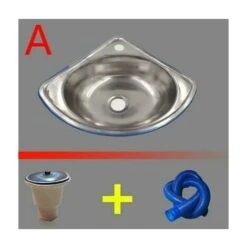 Triangle Washbasin Thick Stainless Steel Small Single Bowl Wall-mounted Corner Sink Bathroom