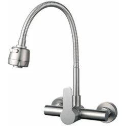304 Stainless Steel Faucet In The Wall Mounted Kitchen Sink Faucet Swivel In The Wall Faucet