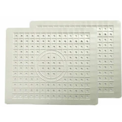 Parts Kitchen Sink Mat With Holes Glass Dish Protector Anti-Slip Rubber Drain Pad