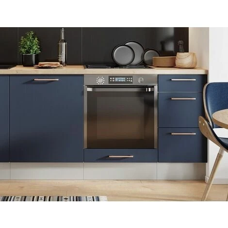 600 Kitchen Oven Housing Unit Cabinet 60cm Cupboard Grey / Navy Blue Copper Nora - Image 3