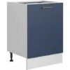 600 Kitchen Cabinet 60cm Base Unit Navy Blue /Grey Soft Close Copper Handle Nora