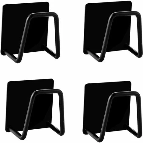 4 Pieces Sponge Holder, Self Adhesive Sponge Holder, Waterproof Stainless Steel Sponge Holder, For Sponges, Brush, Pot Lid, Dish Towel