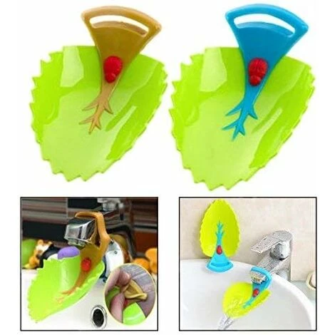 Cartoon Faucet Extender Sink Handle Extension, Cartoon Leaf Style, Fun And Interesting For Hand Washing, 2pcs - Image 5