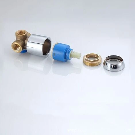 Concealed Shower Mixer Tap Wall Mounted Copper Concealed Concealed Hot And Cold Three Way Rain Shower, Shower Switch - Image 2