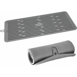 Silicone Dish Drying Mat Dish Drainer Mat Thickened Silicone Mat Kitchen Draining Placemat Sink Bottom Mat