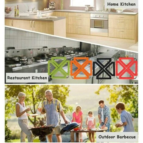 Silicone And Stainless Steel Extendable Trivets European Home Stainless Steel Silicone Insulated Table Mat Trivet - Image 5