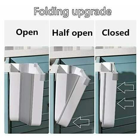 Foldable Kitchen Trash Can Door Kitchen Wall Mounted Trash Can For Car Home Office,Only One - Image 3