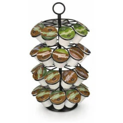 Coffee Capsule Holder Capsule Dispenser Rotating Display Stand For 36 Capsules, Pod Holder Storage Racks, 360 Degree Rotatable