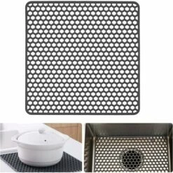 Silicone Sink Mat Kitchen Grid For Farmhouse Sinks In Stainless Steel Or Porcelain 34cm X 34cm