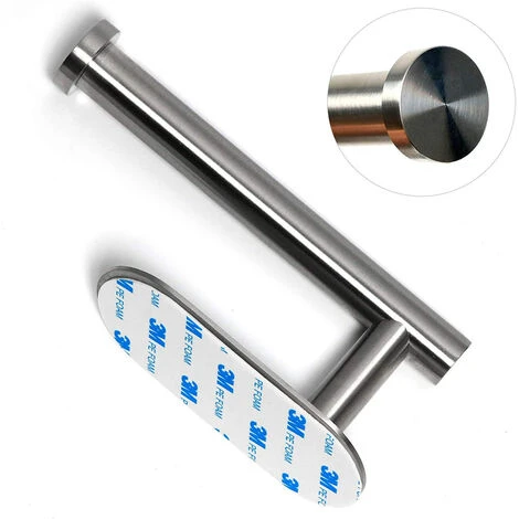 Self-adhesive Toilet Roll Holder, Stainless Steel Toilet Roll Holder, Bathroom And Kitchen Roll Holder, No Drilling 3M Sticker - Image 3