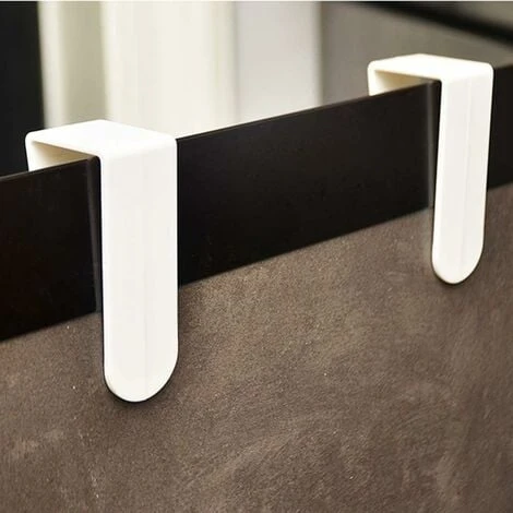 Creative Kitchen Hanging Garbage Bag Holder Plastic Cupboard Garbage Bag Holder, Tailgate Style Storage Garbage Bag Holder Cabinet White-2PCS - Image 4