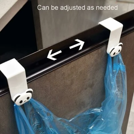 Creative Kitchen Hanging Garbage Bag Holder Plastic Cupboard Garbage Bag Holder, Tailgate Style Storage Garbage Bag Holder Cabinet White-2PCS - Image 5