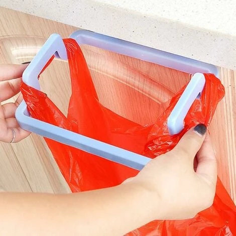 Garbage Bag Holder Plastic Kitchen Trash Garbage Cabinet Door Hanging Trash Can Storage Rack Trash Bag Holder,4 - Image 4