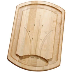 J.K. Adams Maple Wood Carving Board With Stainless Steel Spikes