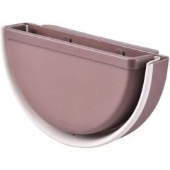 Wall-Mounted Folding Trash Can, Hanging Folded Kitchen Trash Can Small Trash Can (Brown)