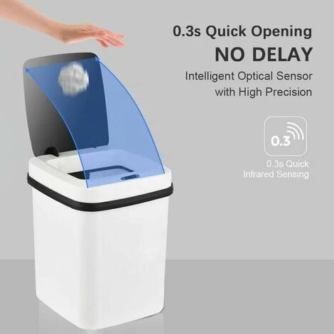13L Large Capacity Automatic Trash Can, Touchless Odor Protection With Motion Sensor, 3 Opening Lid, For Kitchen Bedroom Bathroom - Image 4
