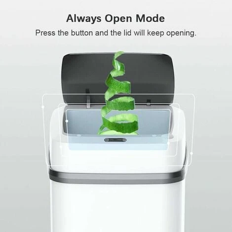 13L Large Capacity Automatic Trash Can, Touchless Odor Protection With Motion Sensor, 3 Opening Lid, For Kitchen Bedroom Bathroom - Image 5